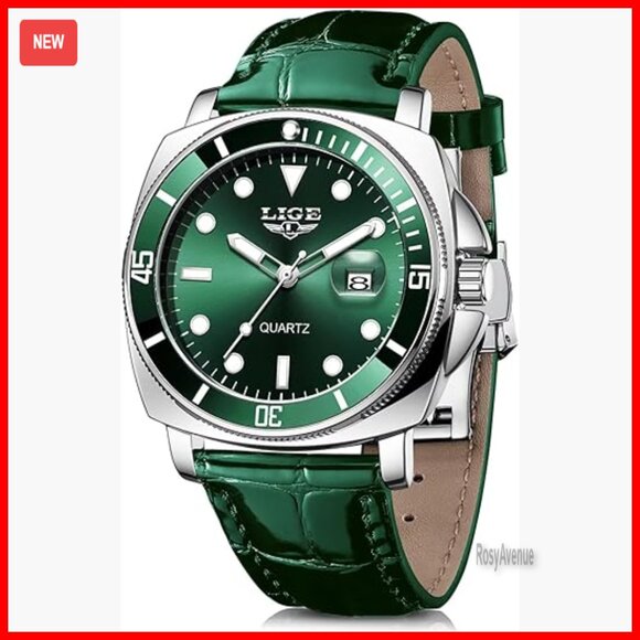 Men's Stainless Steel Waterproof Analog Watch Date Luminous Business Dress